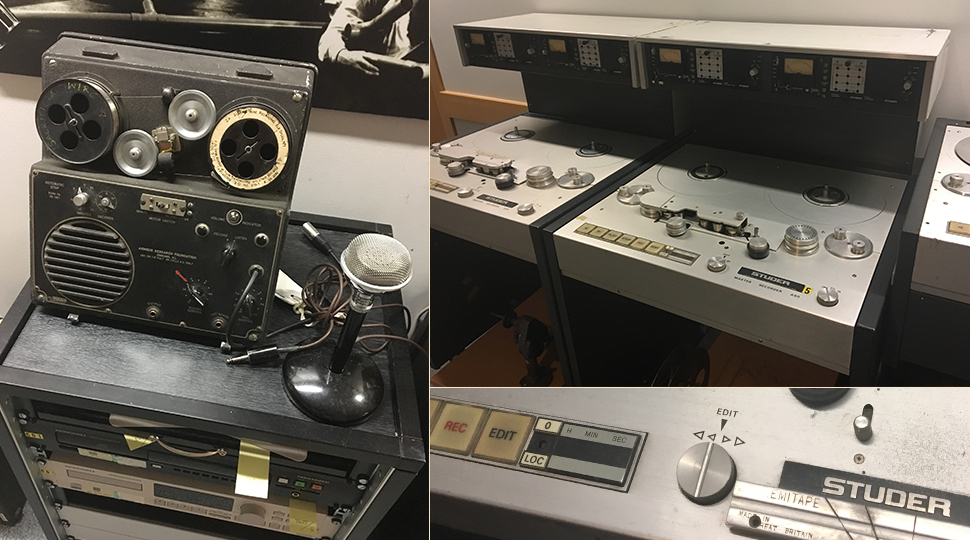 Image of devices used to playback archive material
